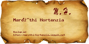 Maróthi Hortenzia névjegykártya